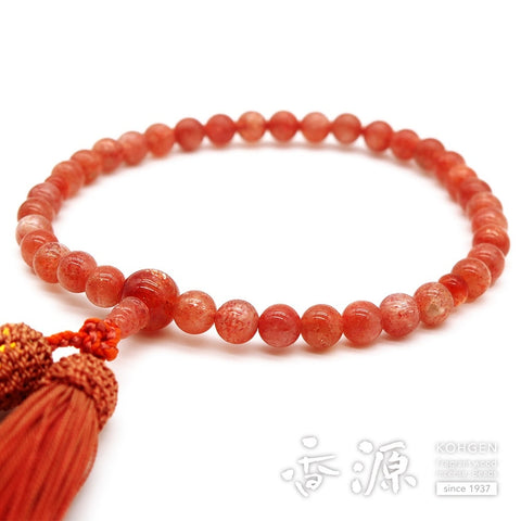 Women's Prayer Beads, Sunstone, 7mm Bead