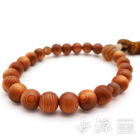 Men's prayer beads, Yakusugi, Madagascar agate, head tassel