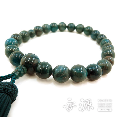 Men's prayer beads, apatite, 22 beads