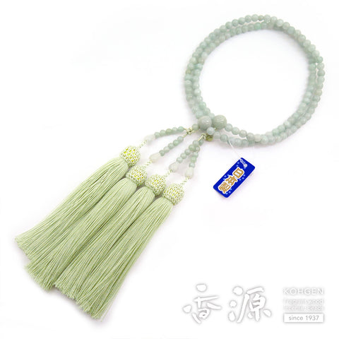Women's Burmese Jade Prayer Beads, Double-Wrap
