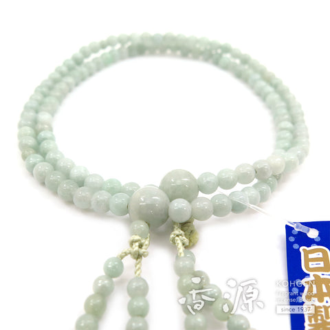 Women's Burmese Jade Prayer Beads, Double-Wrap