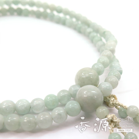 Women's Burmese Jade Prayer Beads, Double-Wrap
