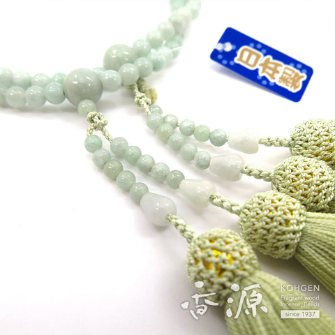 Women's Burmese Jade Prayer Beads, Double-Wrap