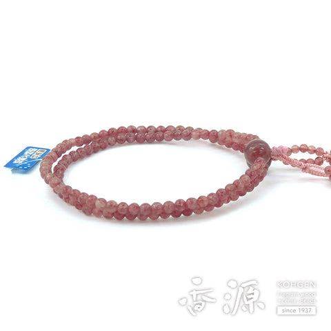 Women's prayer beads, strawberry quartz