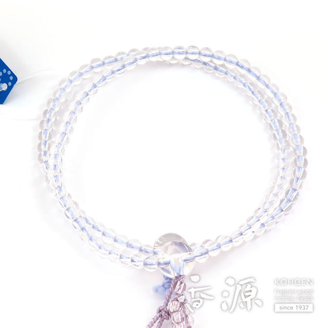 Women's prayer beads, crystal, Nichiren sect
