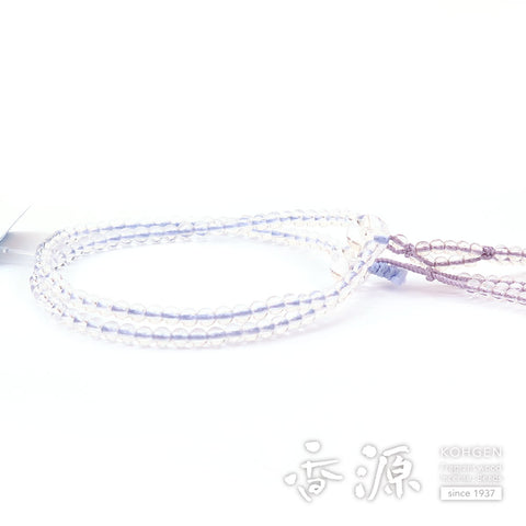 Women's prayer beads, crystal, Nichiren sect