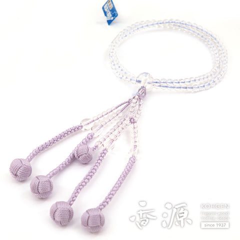 Women's prayer beads, crystal, Nichiren sect