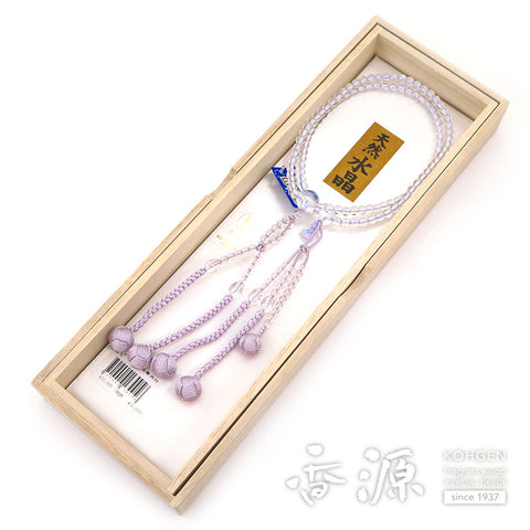 Women's prayer beads, crystal, Nichiren sect