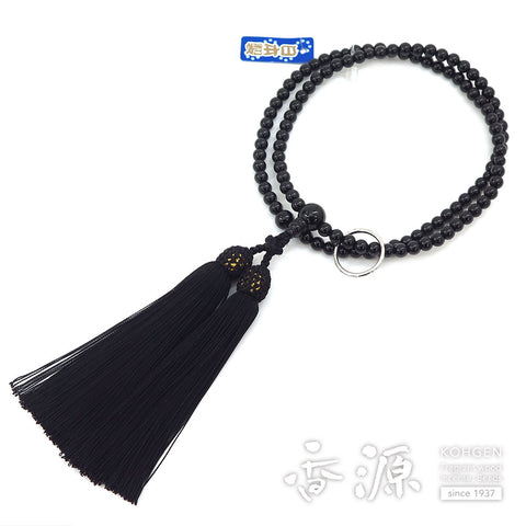 Women's prayer beads, black onyx