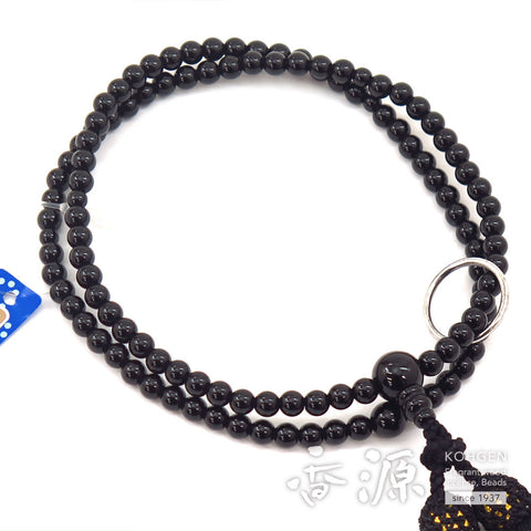 Women's prayer beads, black onyx