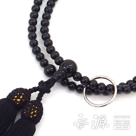 Women's prayer beads, black onyx