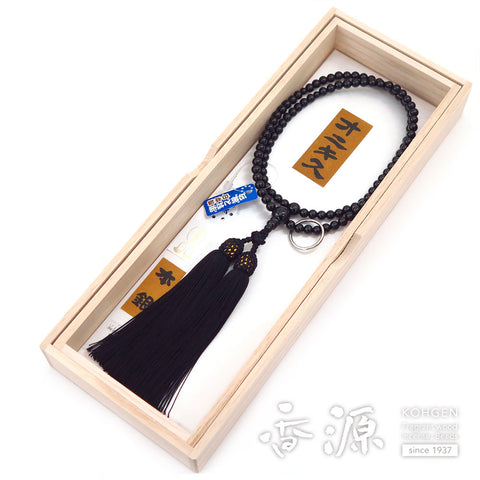 Women's prayer beads, black onyx