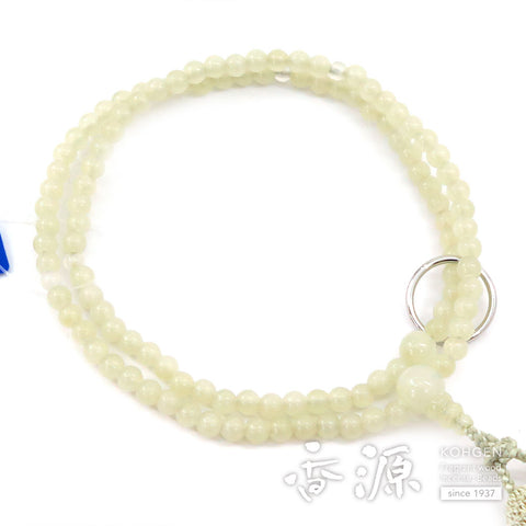 Women's prayer beads, green onyx, Soto Zen sect