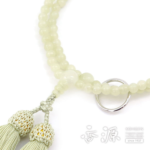 Women's prayer beads, green onyx, Soto Zen sect