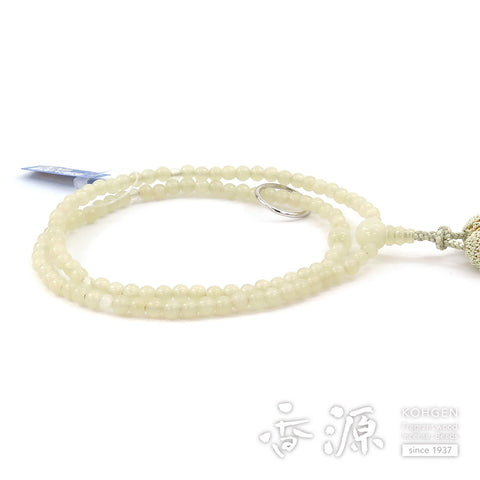 Women's prayer beads, green onyx, Soto Zen sect
