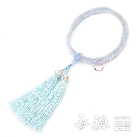 Women's Chalcedony Prayer Beads, Soto Sect