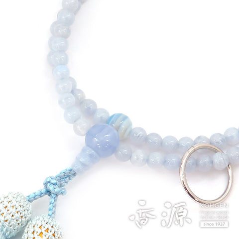 Women's Chalcedony Prayer Beads, Soto Sect