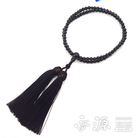 Women's Black Onyx Prayer Beads, Rinzai Sect