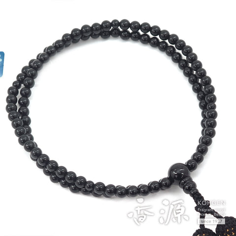Women's Black Onyx Prayer Beads, Rinzai Sect