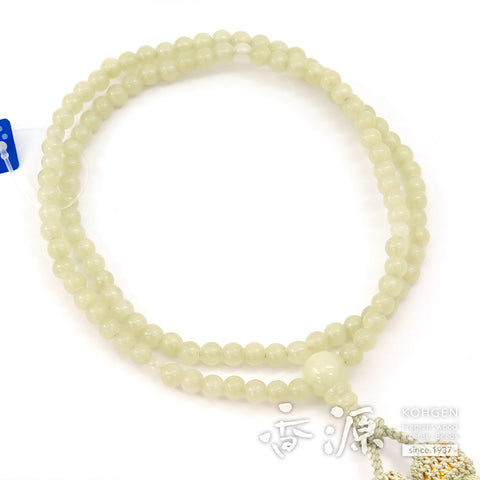Women's Green Onyx Prayer Beads, Rinzai Sect