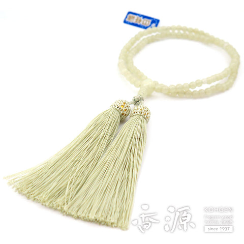 Women's Green Onyx Prayer Beads, Rinzai Sect