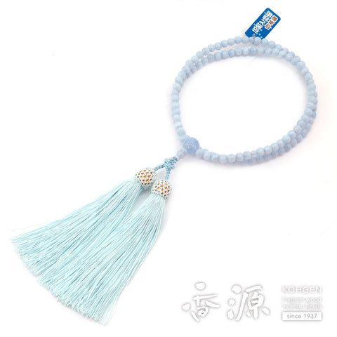 Women's Chalcedony Prayer Beads, Rinzai Sect