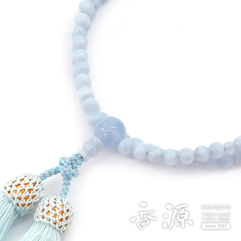 Women's Chalcedony Prayer Beads, Rinzai Sect