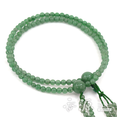 Women's prayer beads, Indian jade, Nichiren sect