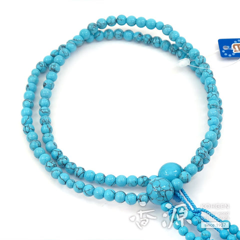Women's Turquoise Prayer Beads, Nichiren Sect, Limited Edition