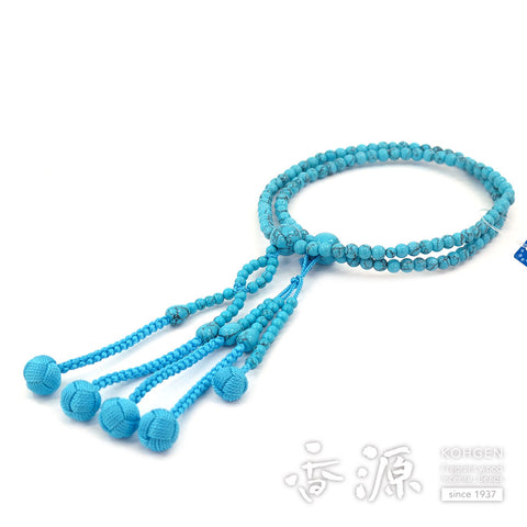 Women's Turquoise Prayer Beads, Nichiren Sect, Limited Edition