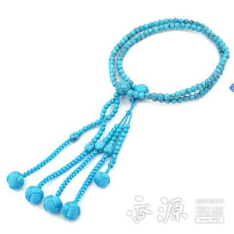 Women's Turquoise Prayer Beads, Nichiren Sect, Limited Edition
