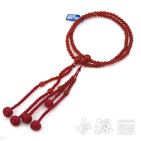 Women's prayer beads, red agate