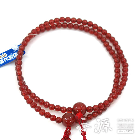 Women's prayer beads, red agate