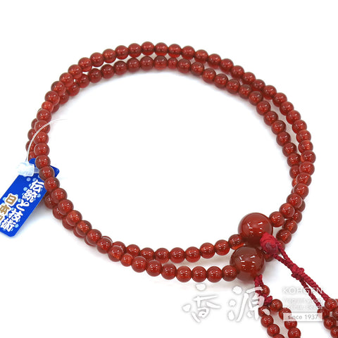 Women's prayer beads, red agate