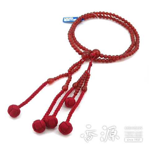 Women's prayer beads, red agate