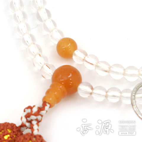 Women's Crystal Prayer Beads, Pink Aventurine, Soto Sect
