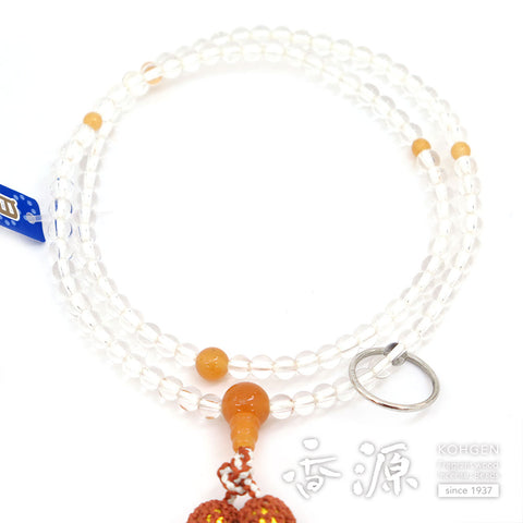 Women's Crystal Prayer Beads, Pink Aventurine, Soto Sect