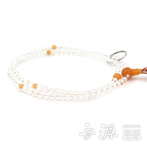 Women's Crystal Prayer Beads, Pink Aventurine, Soto Sect