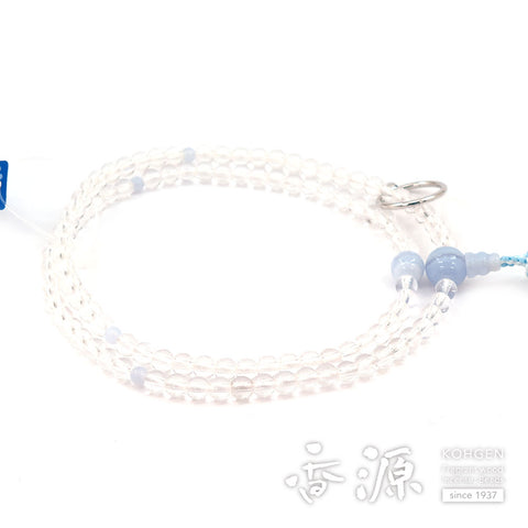 Women's prayer beads, crystal, chalcedony finish