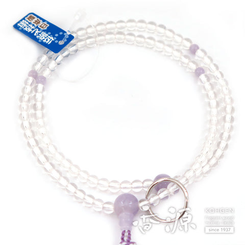 Women's prayer beads, crystal, lavender amethyst finish