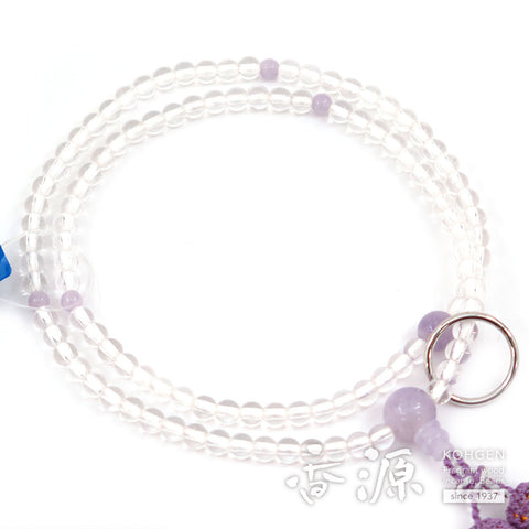 Women's prayer beads, crystal, lavender amethyst finish