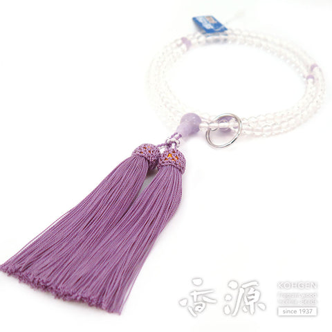 Women's prayer beads, crystal, lavender amethyst finish