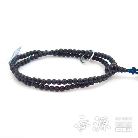 Women's prayer beads, blue tiger's eye, Soto Zen sect