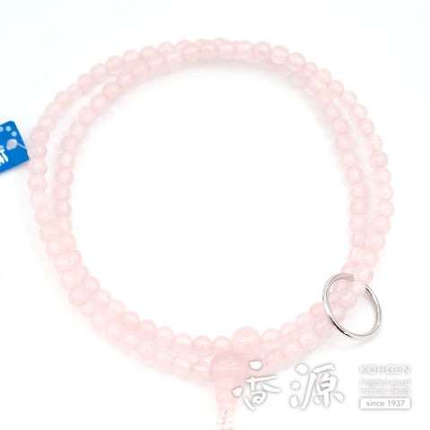 Women's Rose Quartz Prayer Beads, Soto Sect