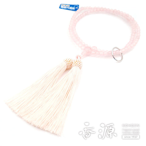 Women's Rose Quartz Prayer Beads, Soto Sect