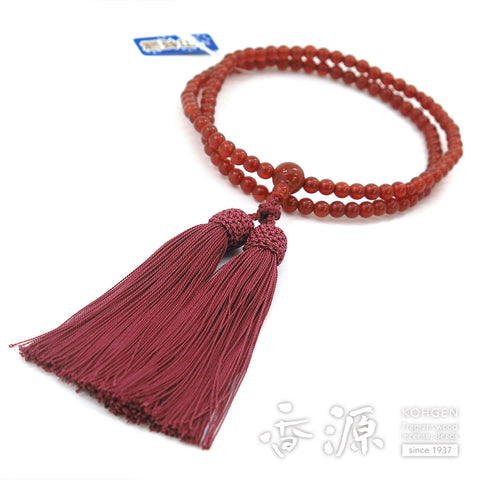 Women's Agate Prayer Beads, Rinzai Sect