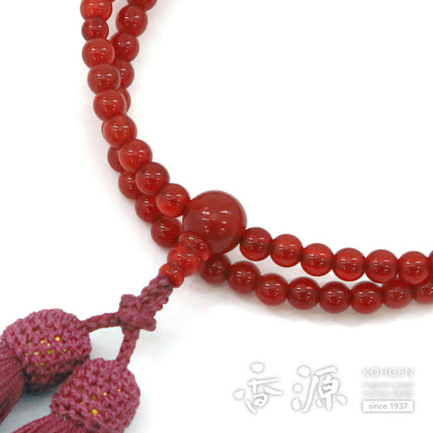 Women's Agate Prayer Beads, Rinzai Sect
