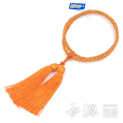 Women's Pink Aventurine Prayer Beads, Rinzai Sect