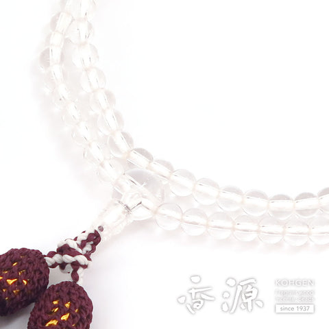 Women's Crystal Prayer Beads, Rinzai Sect