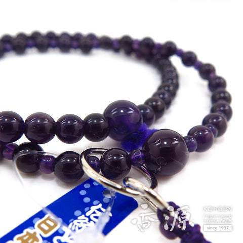 Women's prayer beads, amethyst, Jodo sect
